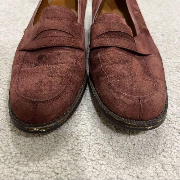 Salvatore Ferragamo Sport Brown Suede Penny Loafers - Picture 2 of 6